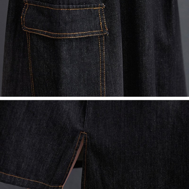 Daniella Oversized Denim Overall Dress - YOUXIZT