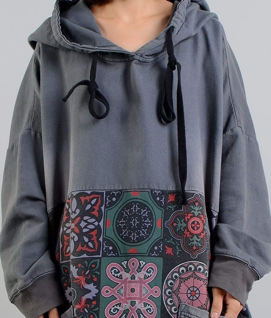 Retro Hooded Sweater Dress - YOUXIZT