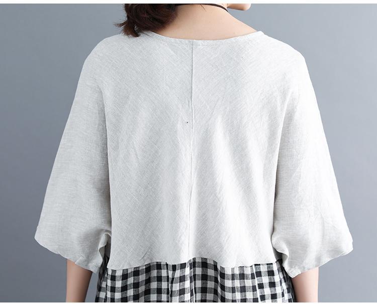 Scottish Valley Black and White Plaid Dress - YOUXIZT