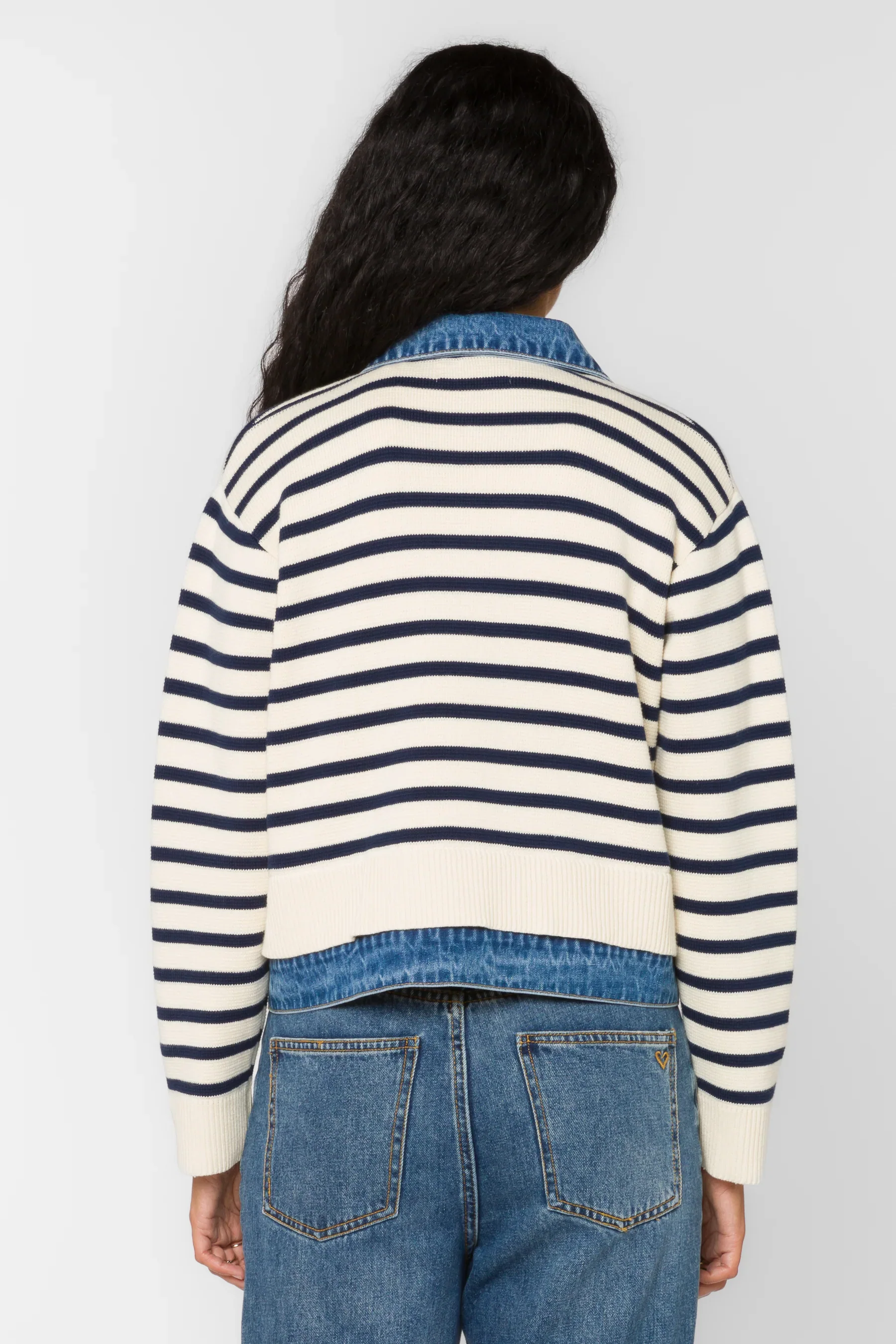 Francis Ivory Blue Jacket - XAYUYUE