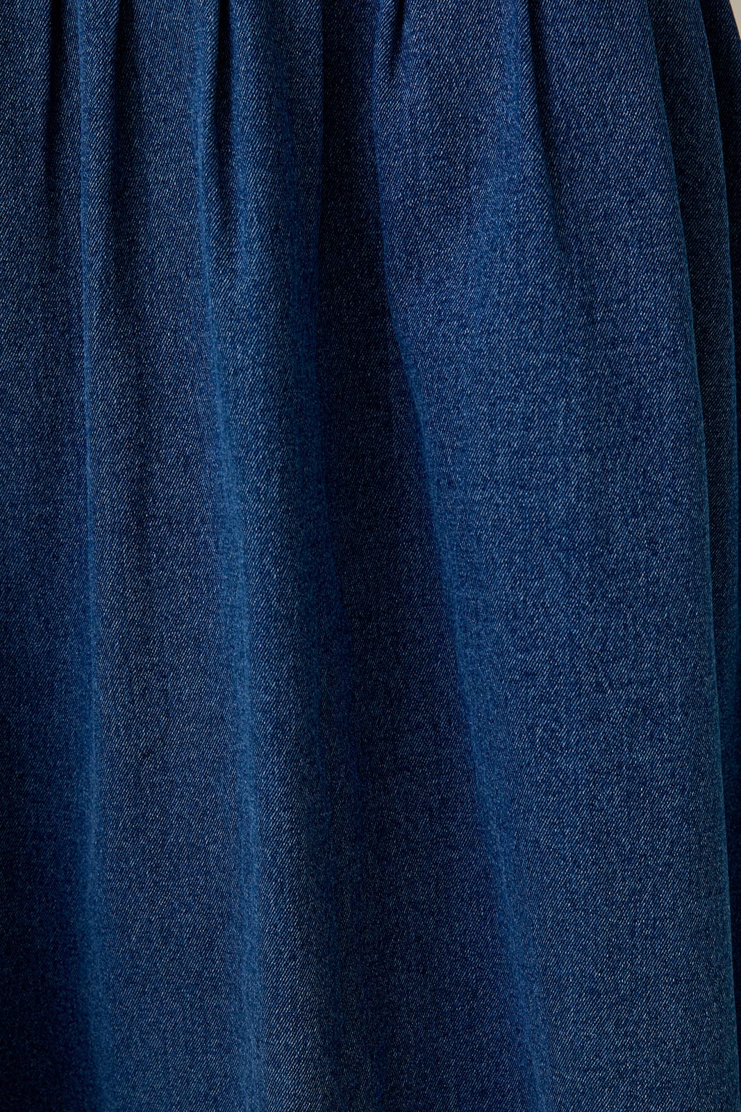 DENIM PLEATED MIDI SKIRT: DENIM - XAYUYUE