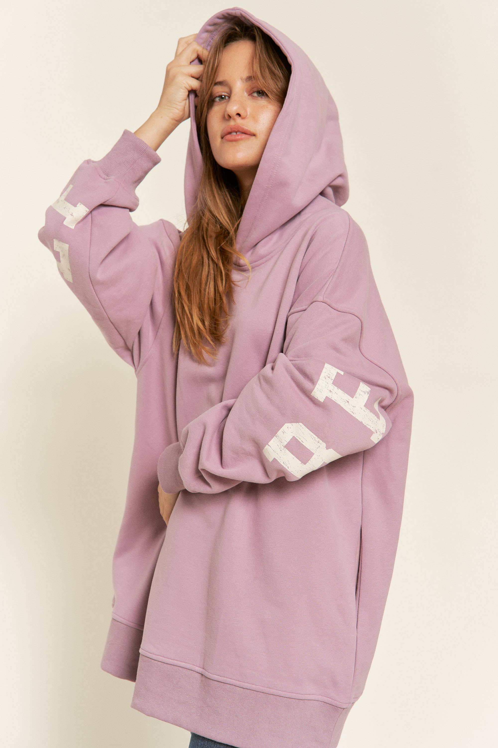 BE YOURSELF HOODIE SWEATER : Lavender - XAYUYUE