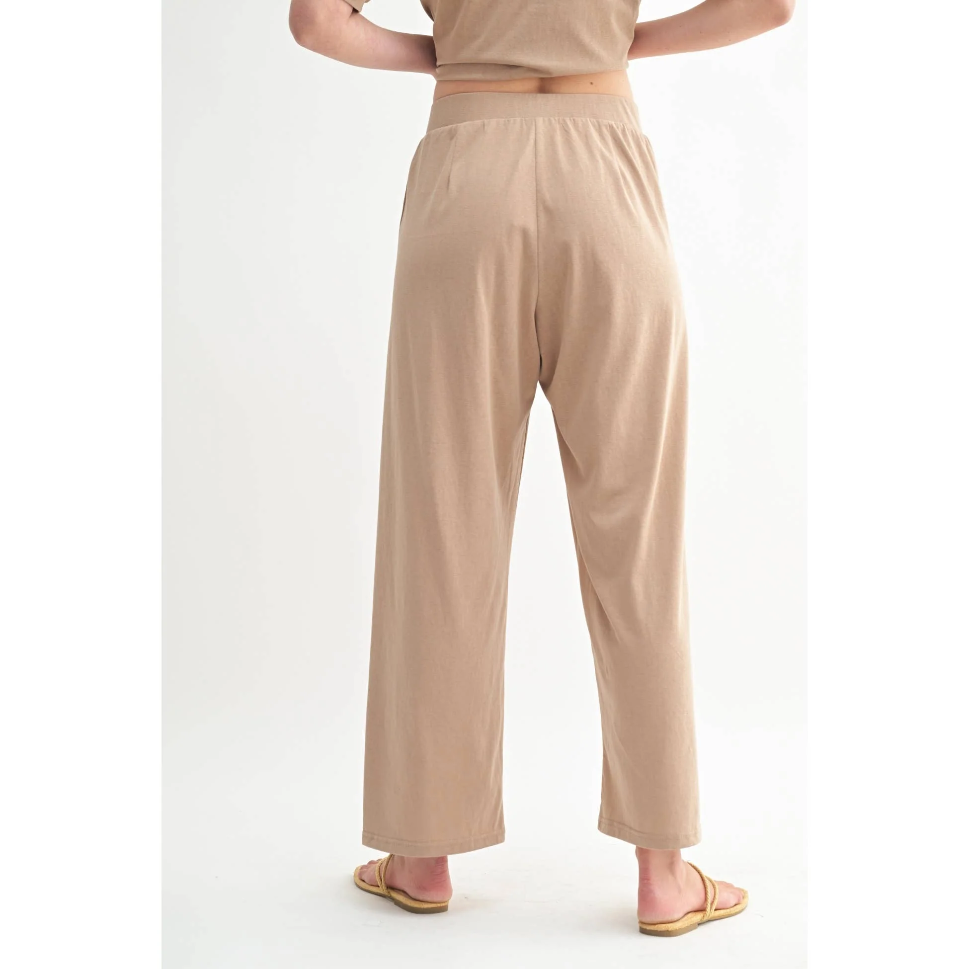 KNIT PANTS: Taupe - XAYUYUE