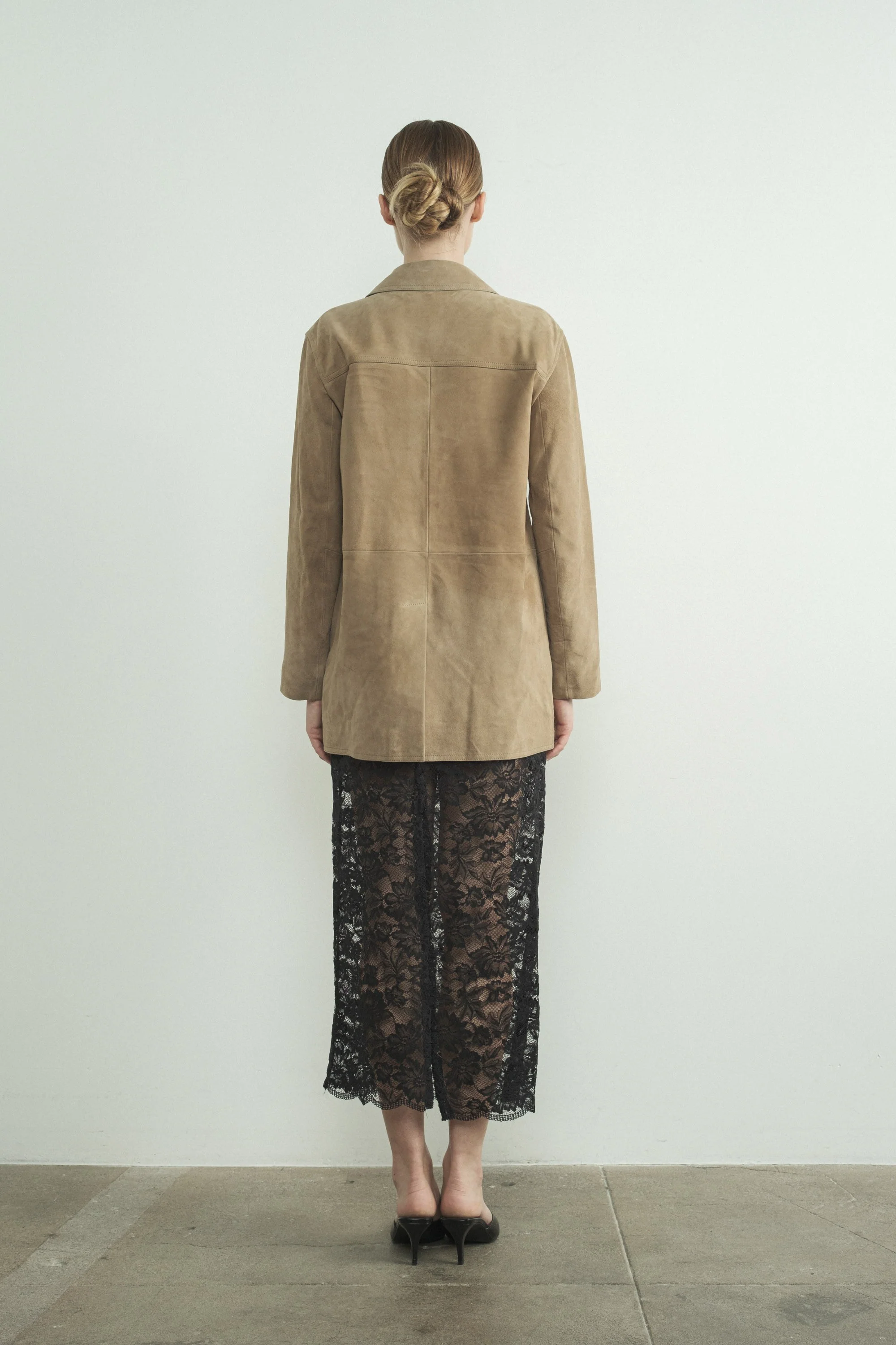 Faux Suede Blazer - XAYUYUE