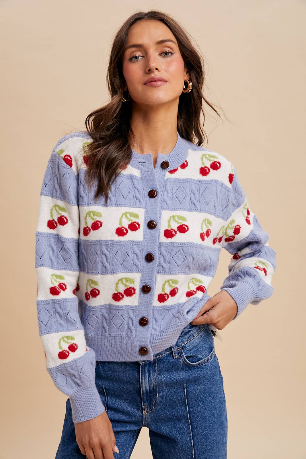 Cherry Knitted Cardigan - XAYUYUE