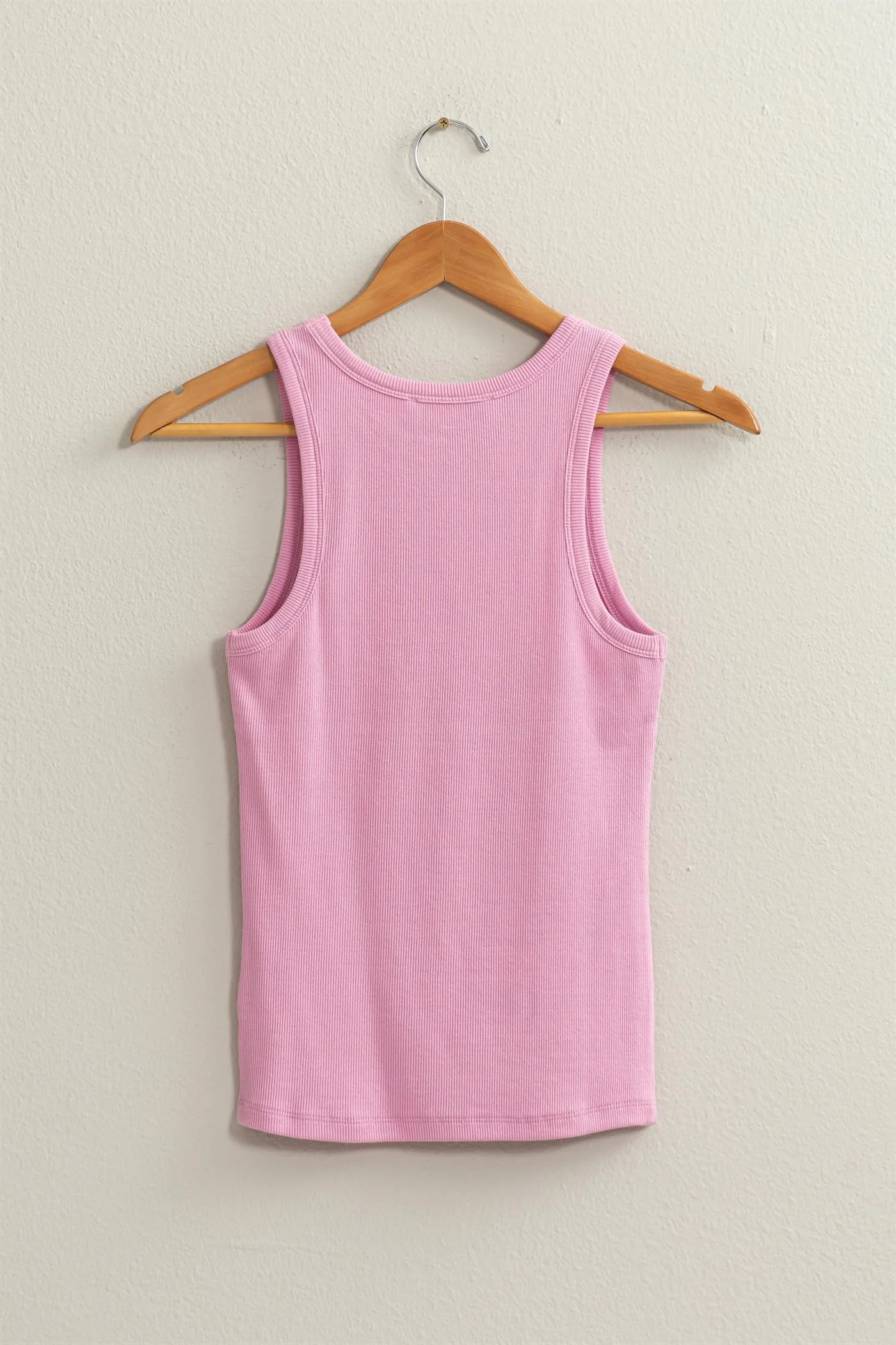 Round Neck Ribbed Tank Top - XAYUYUE