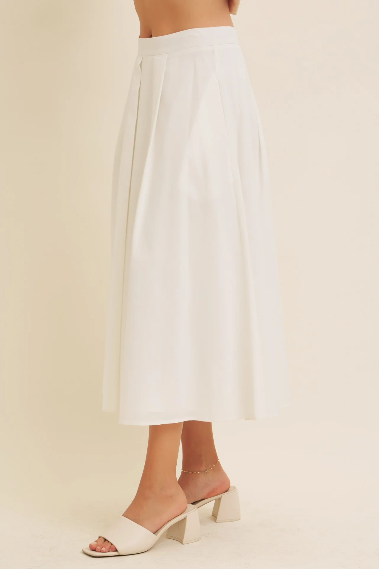 Classic Pleated Midi Skirt - XAYUYUE