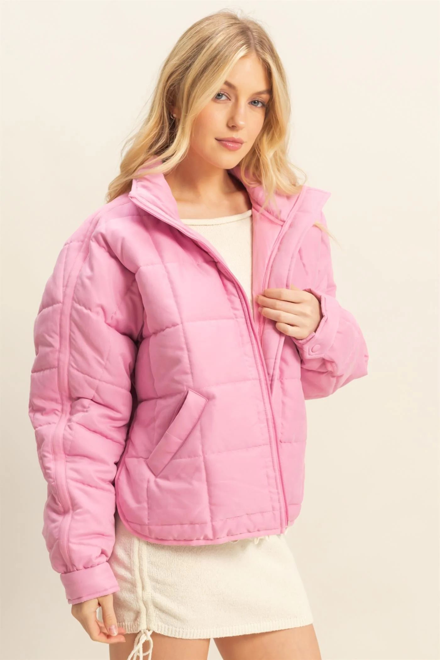 Everyday Cute Quilted Puffer Jacket - XAYUYUE
