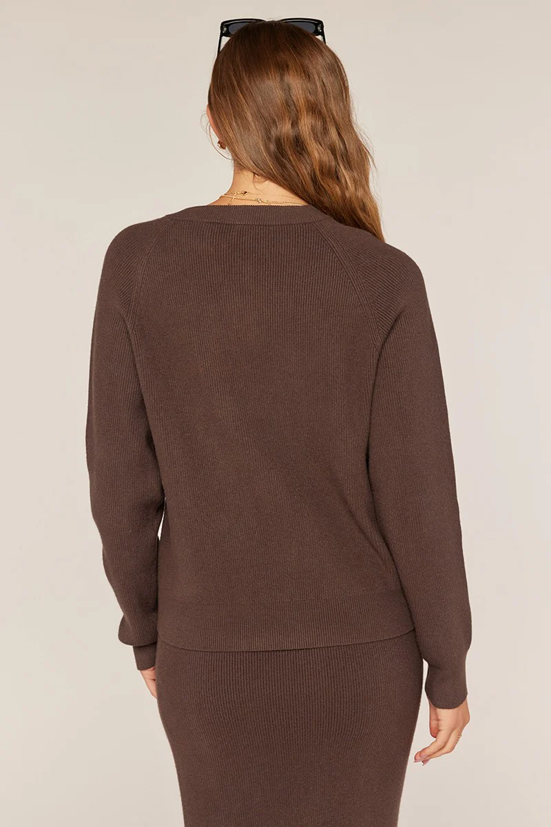 Ribbed Button Sweater Skirt Set - XAYUYUE