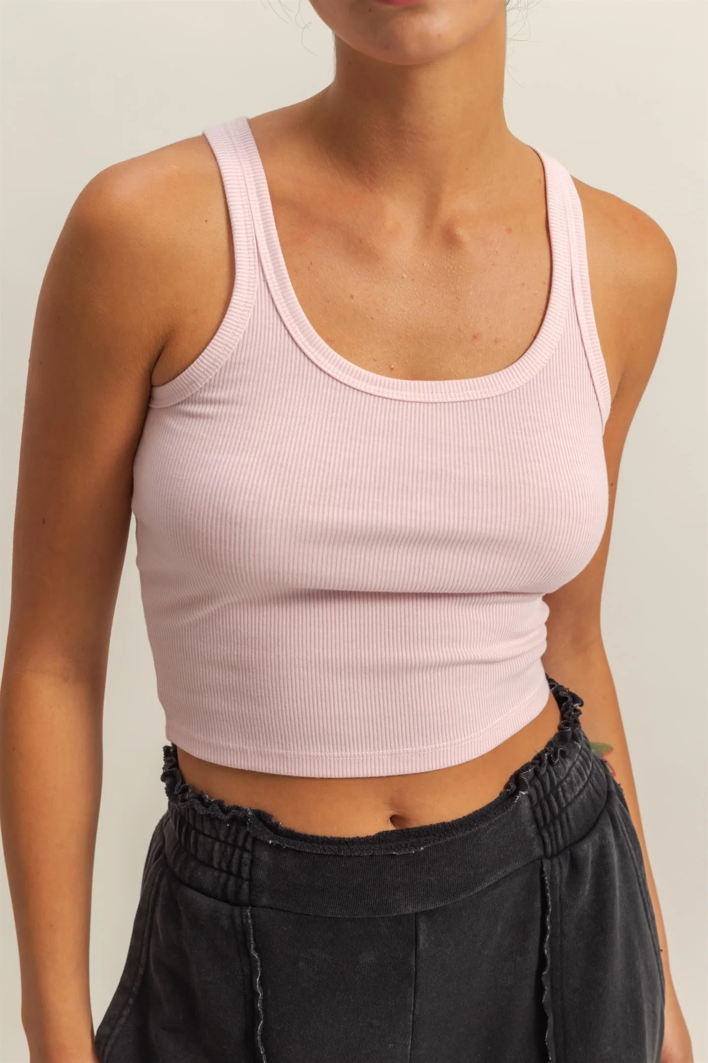 Scoop Neck Bodycon Tank - XAYUYUE