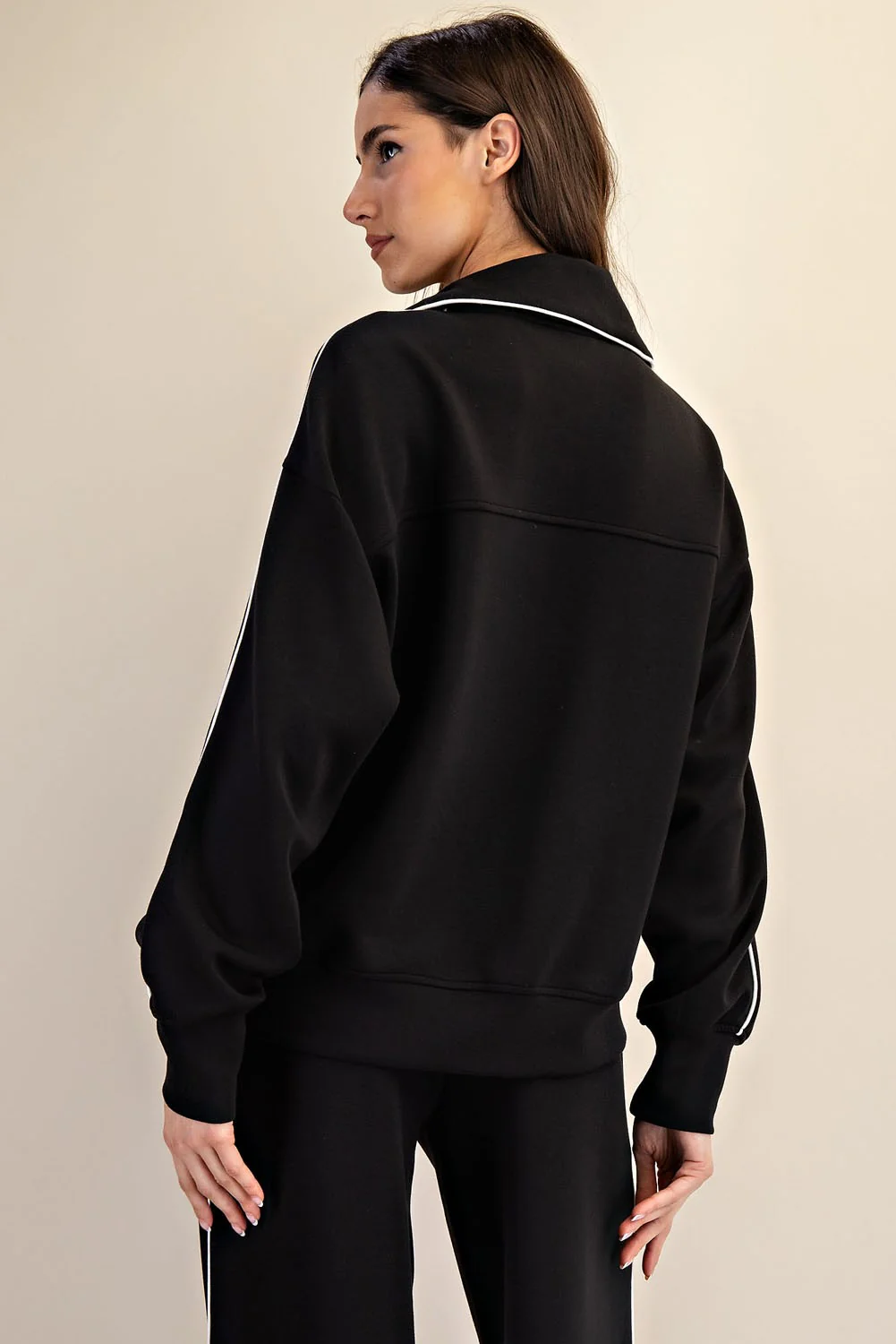 Scuba Quarter Zip Sweater - XAYUYUE