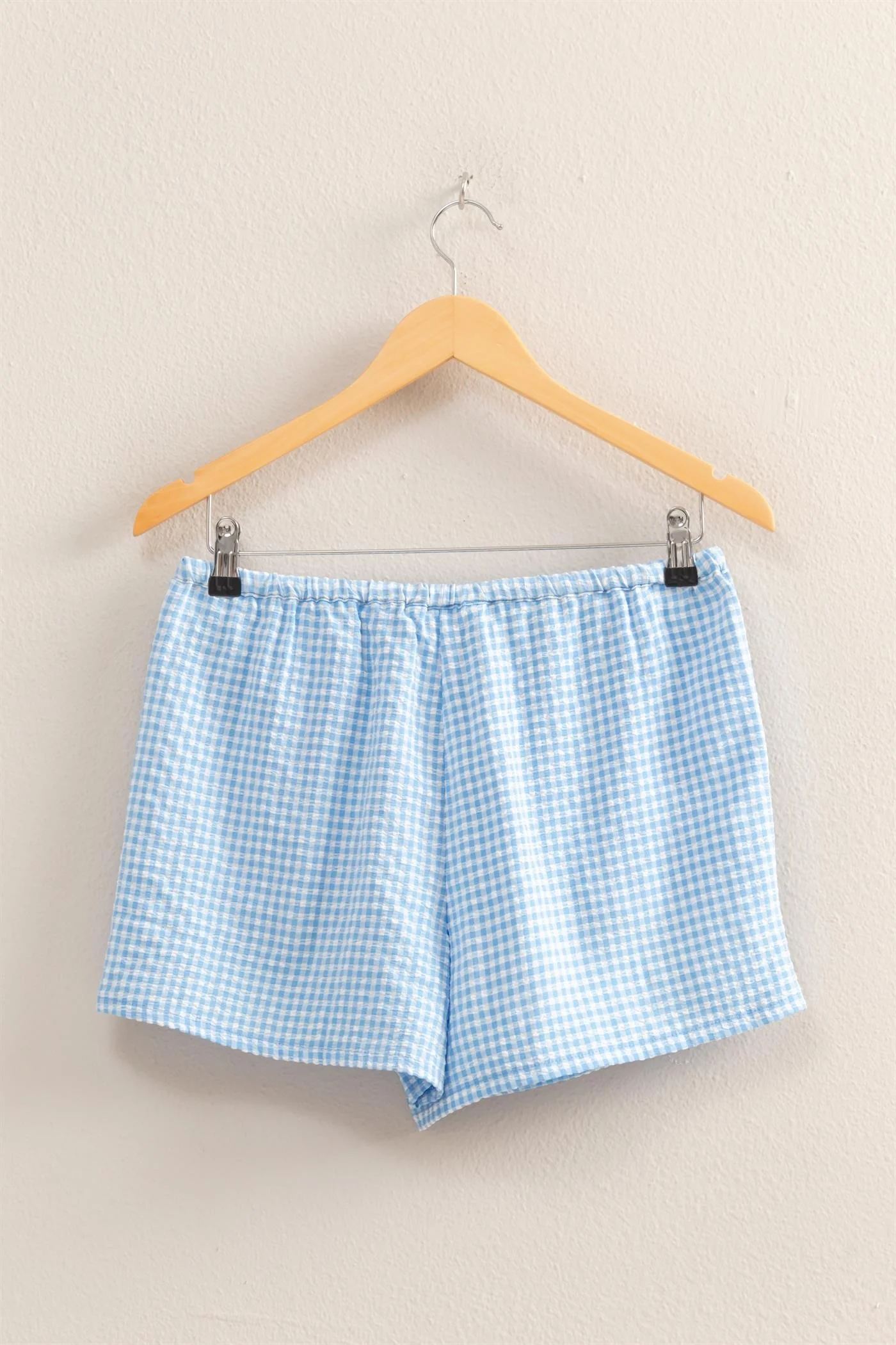 Tie Top Gingham Short Set - XAYUYUE