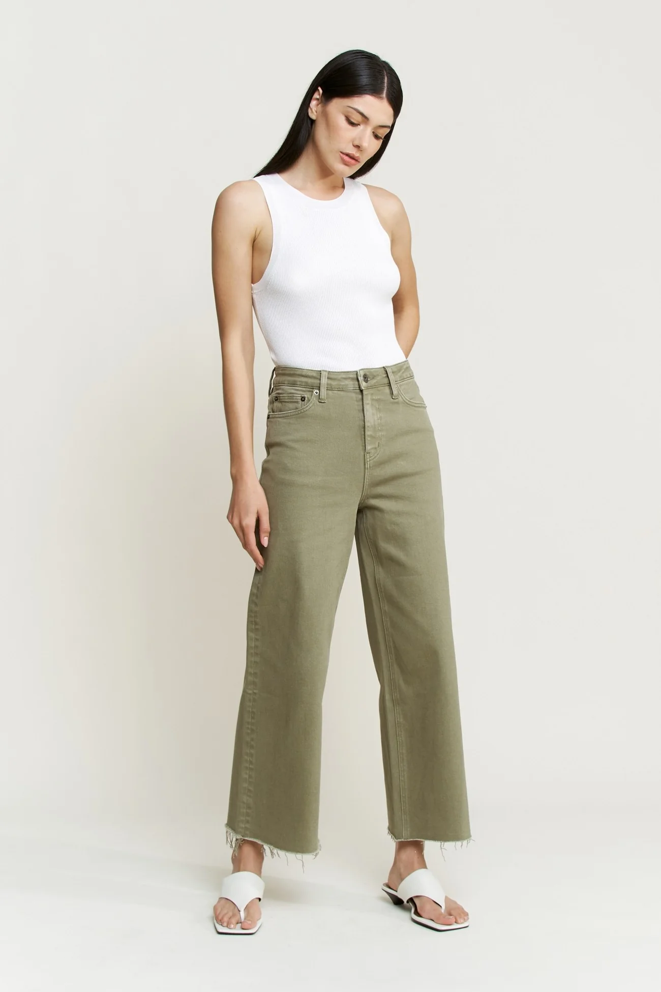 Super High Wide Cropped Utility - XAYUYUE