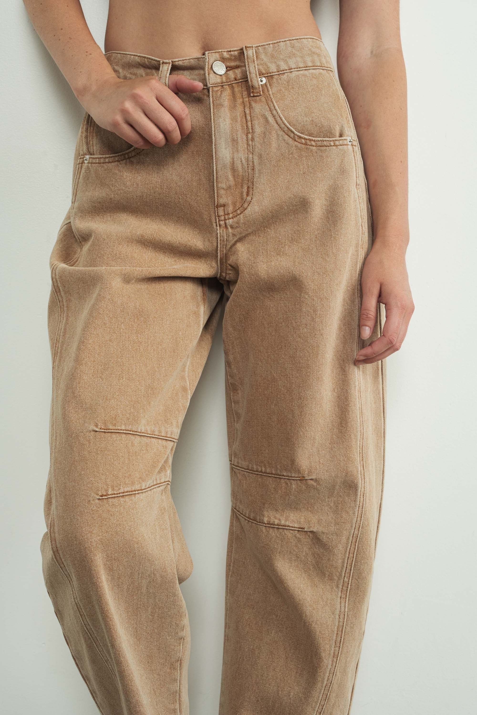 Mid Rise Barrel Slouchy Jean - XAYUYUE