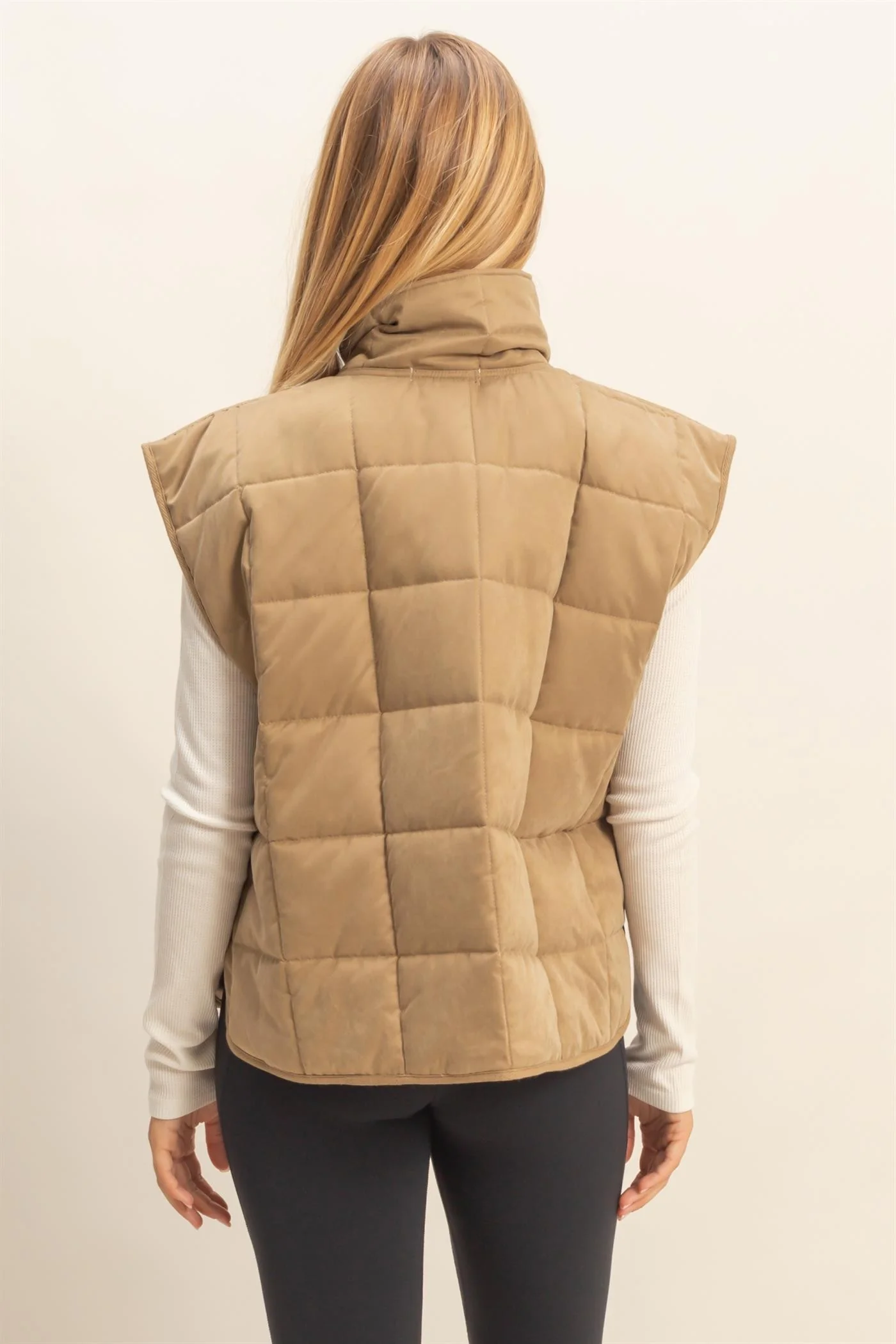 Quilted Zip-front Vest Jacket - XAYUYUE