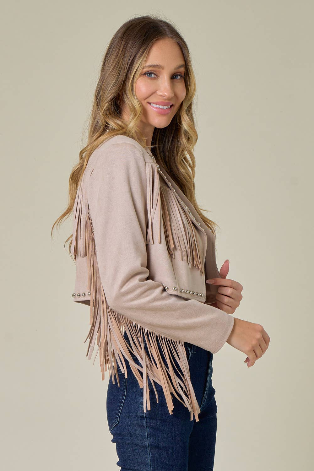 Fringe Stud Jacket - XAYUYUE