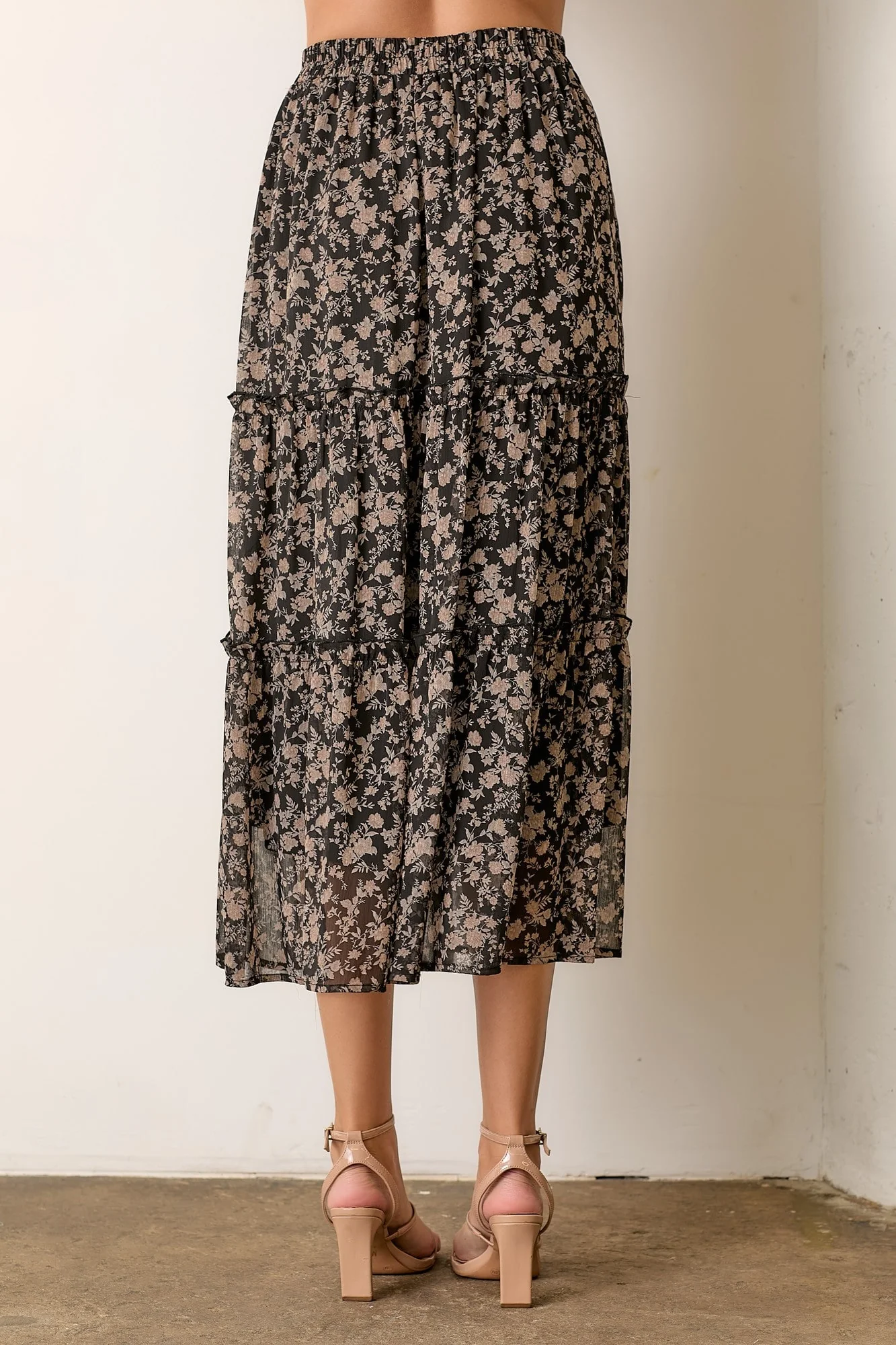 Floral Maxi Skirt, Extended Sizes - XAYUYUE