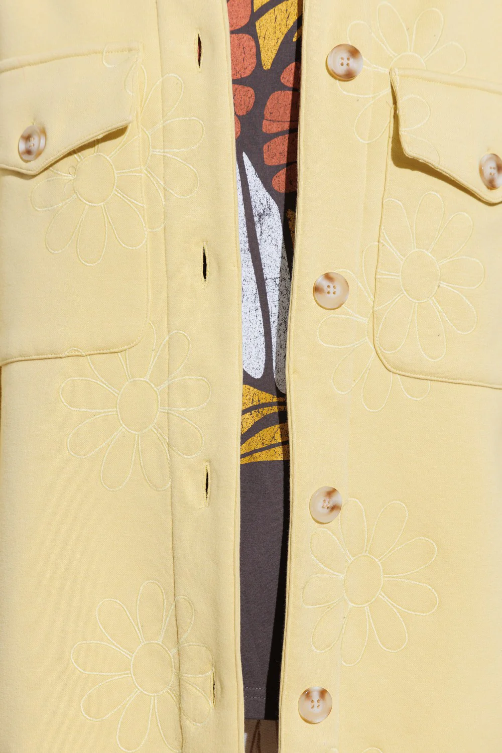 Daisy Embroidered Jacket in Limoncello - XAYUYUE