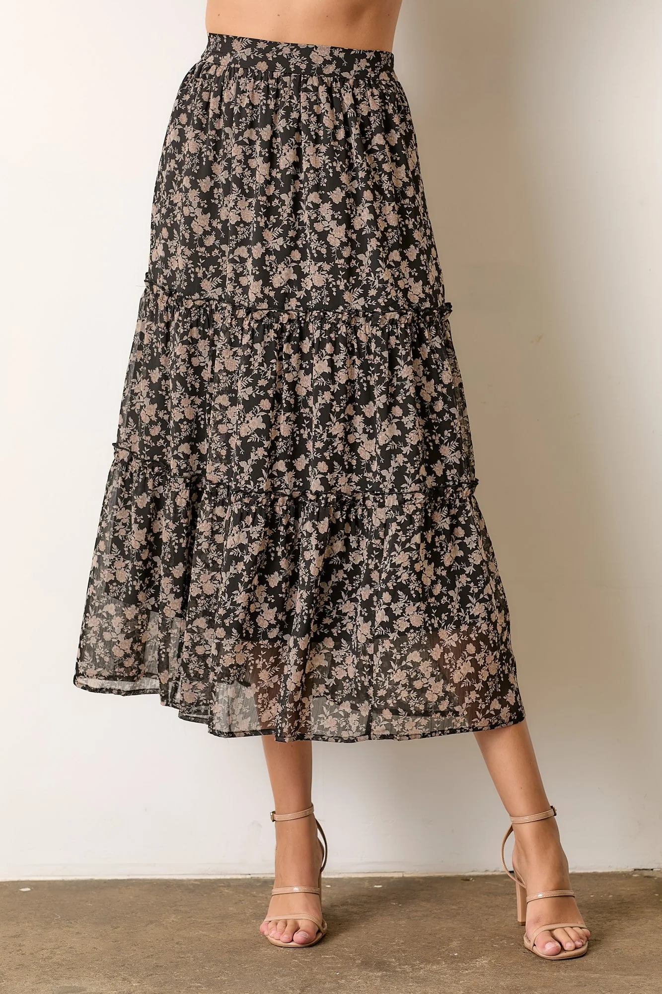 Floral Maxi Skirt, Extended Sizes - XAYUYUE