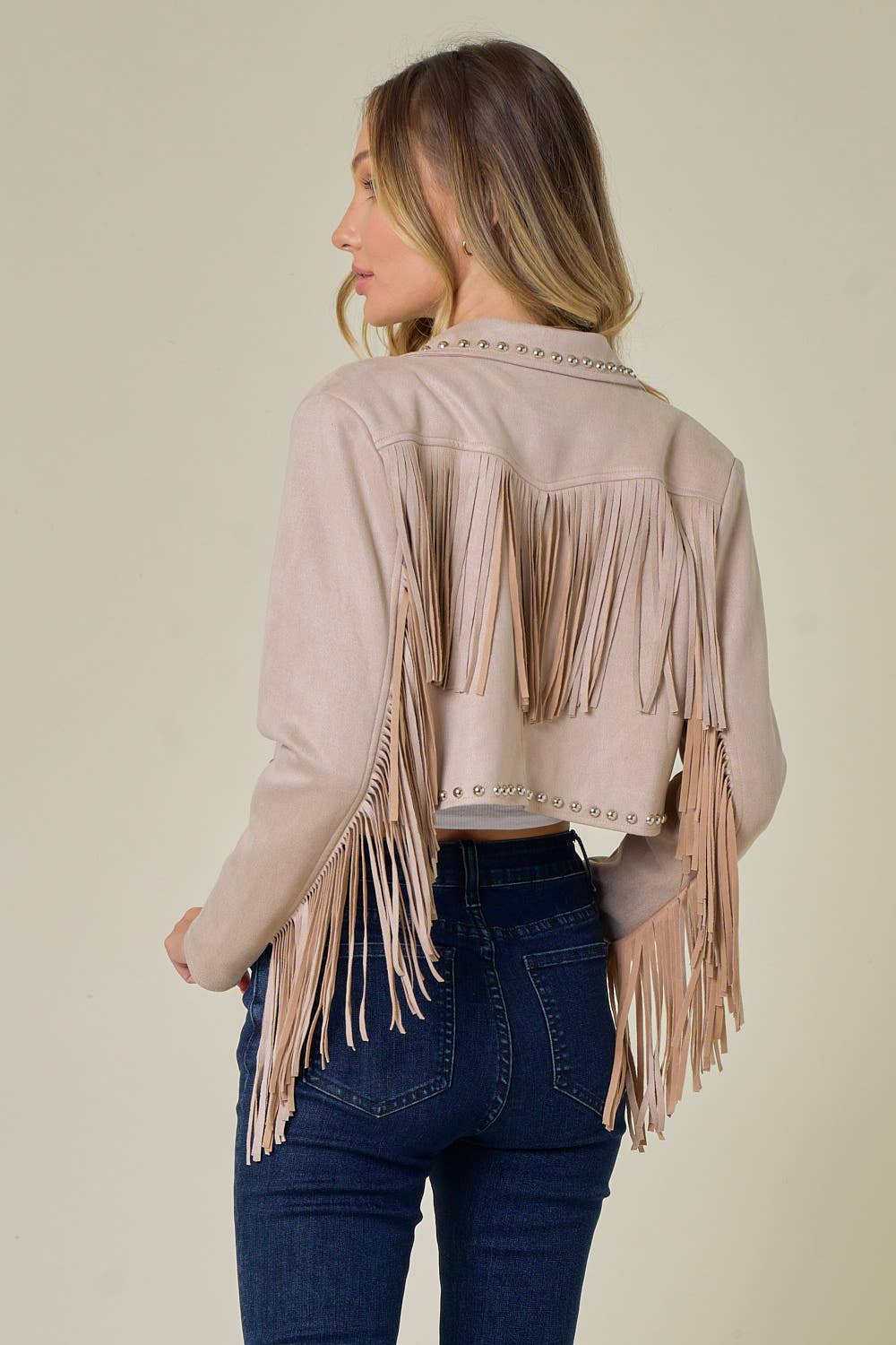 Fringe Stud Jacket - XAYUYUE