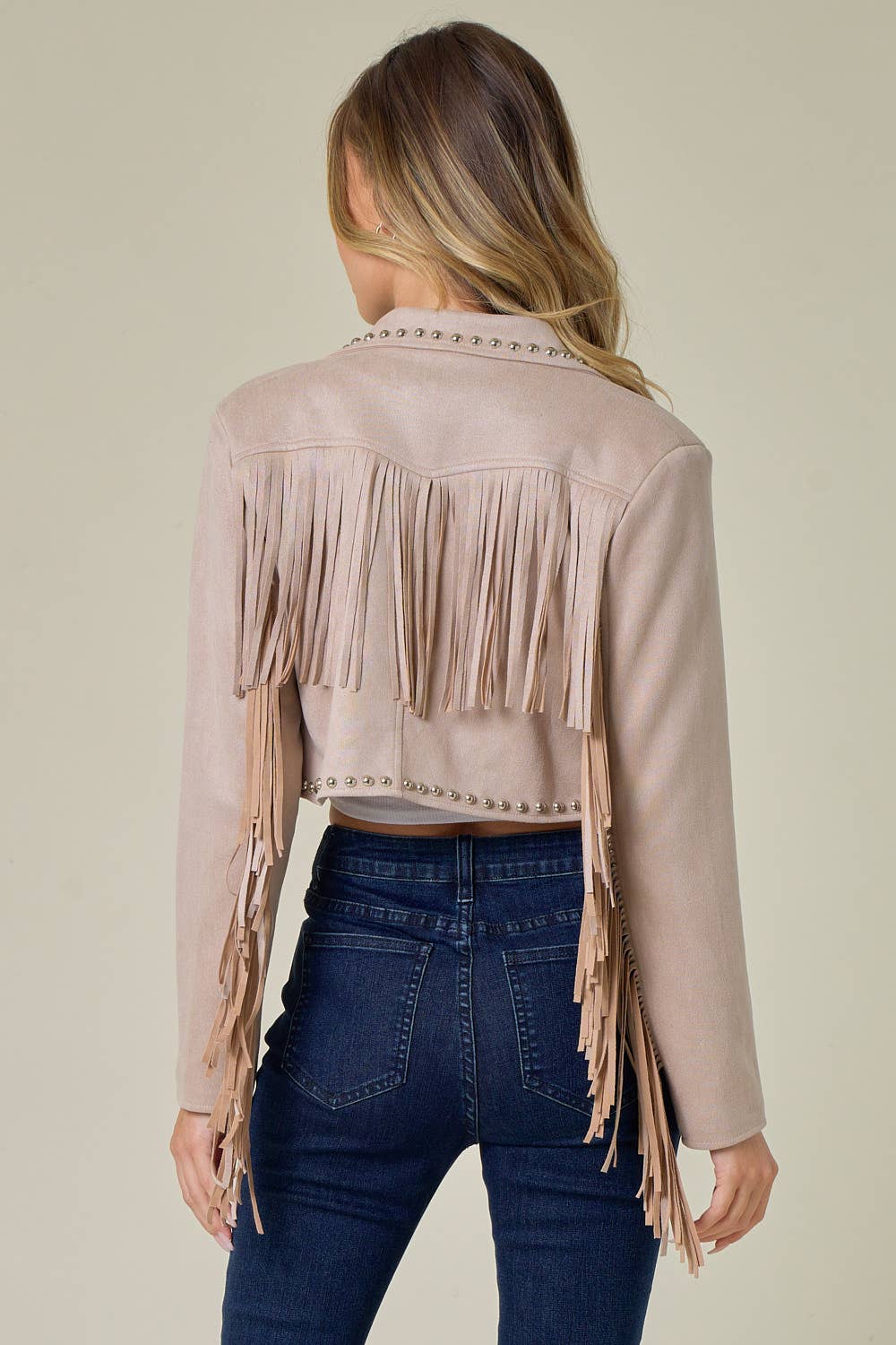 Fringe Stud Jacket - XAYUYUE