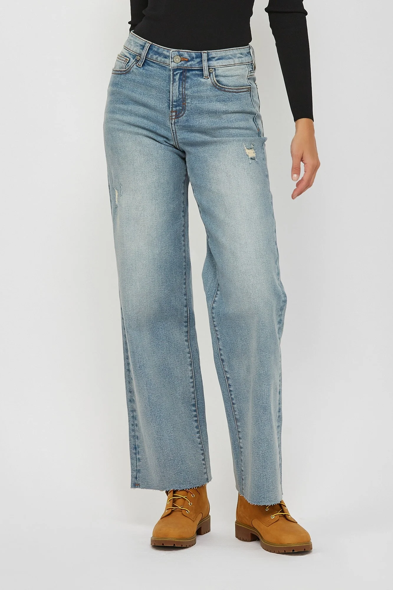 Vintage Stretch Clean Cut Hem Dad Jean - XAYUYUE