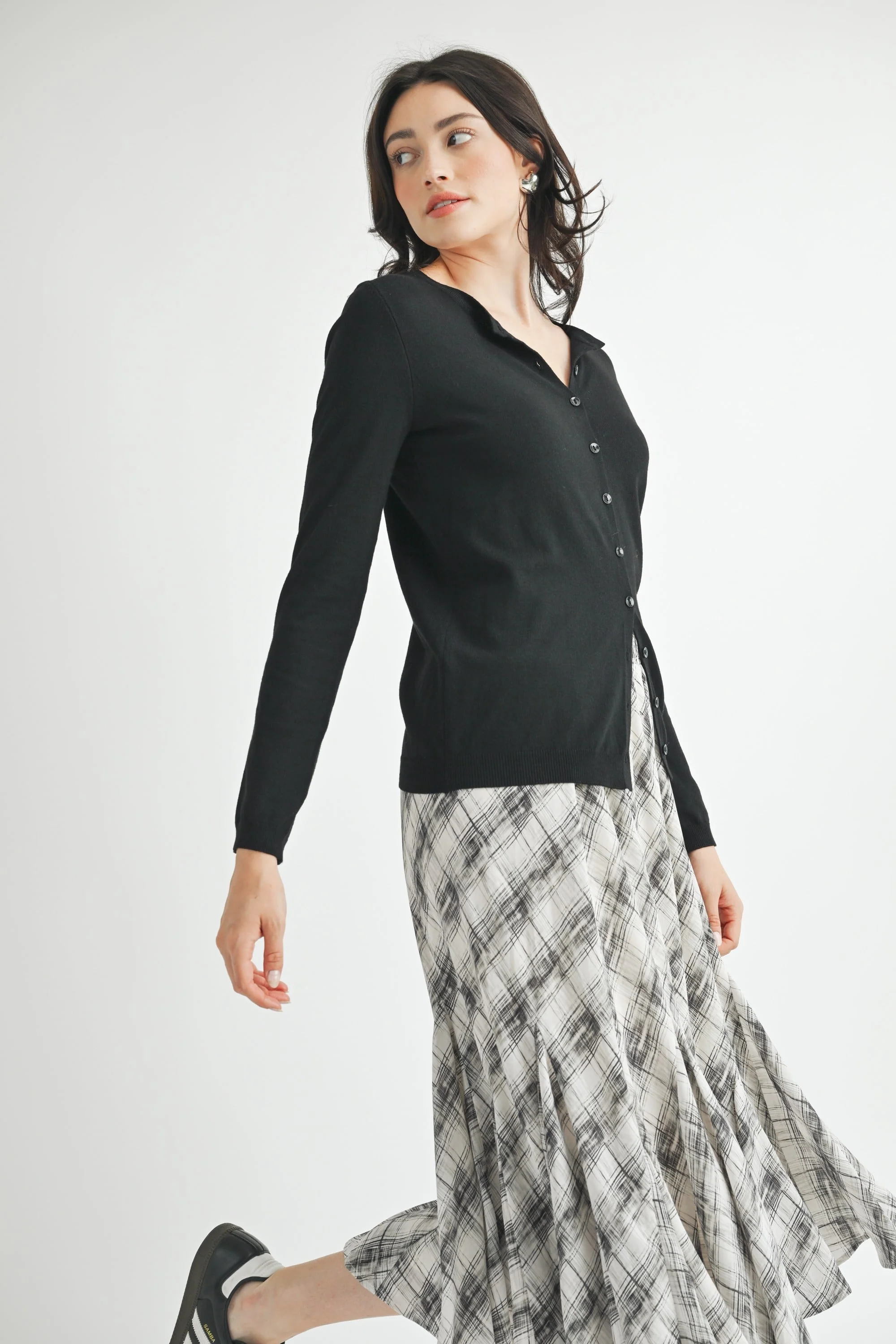 Button Down Cardigan - XAYUYUE