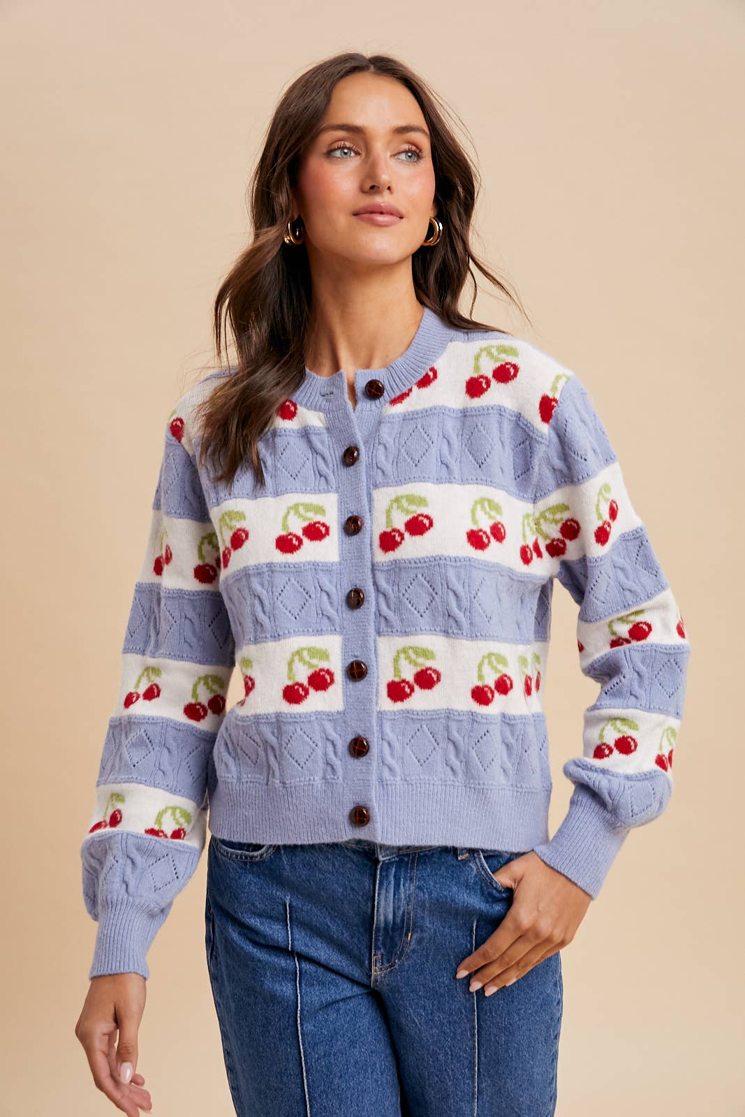 Cherry Knitted Cardigan - XAYUYUE