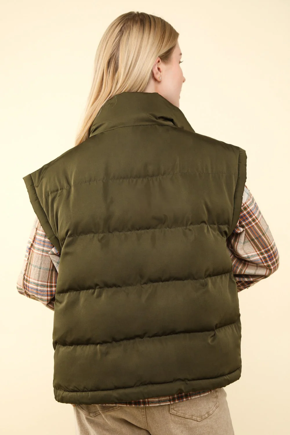 High Neck Casual Comfy Puffer Vest - XAYUYUE