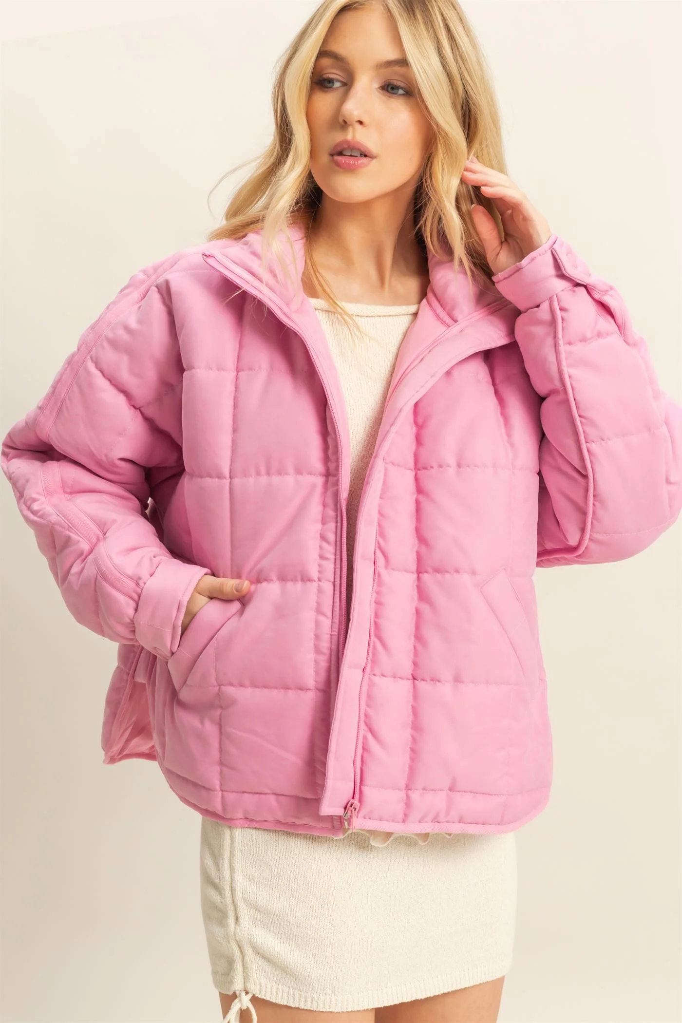 Everyday Cute Quilted Puffer Jacket - XAYUYUE