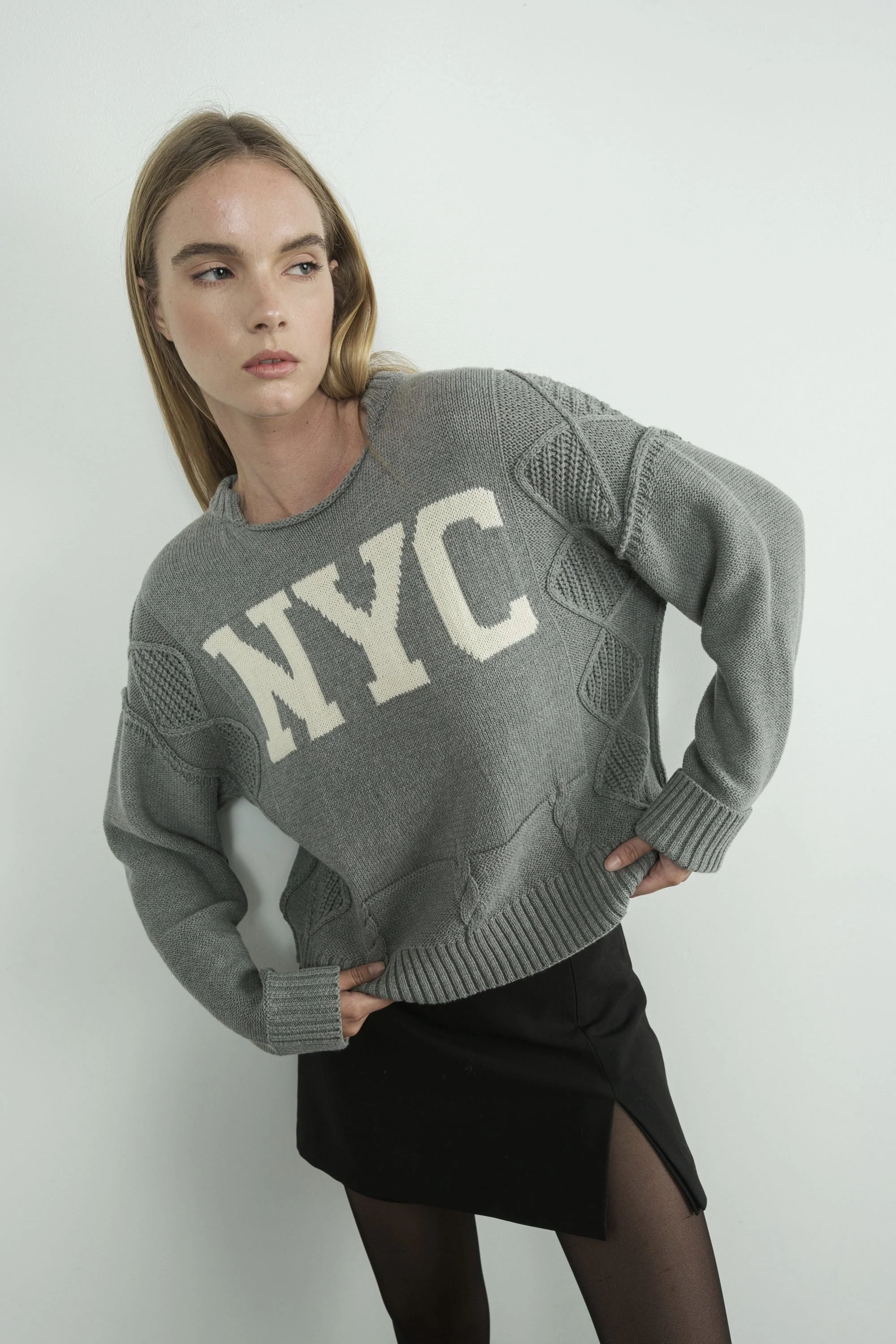 NYC Knit Sweater - XAYUYUE