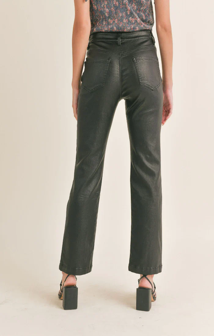 Sweet Surprise Coated Straight Leg Pants - XAYUYUE
