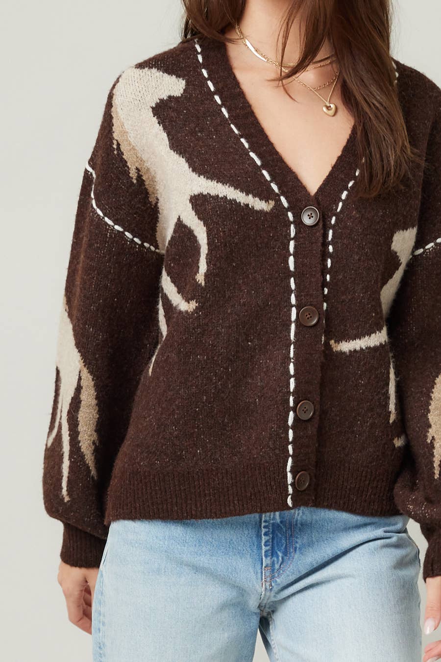 Fall Top Rated Knit Horse Cozy Cardigan - XAYUYUE