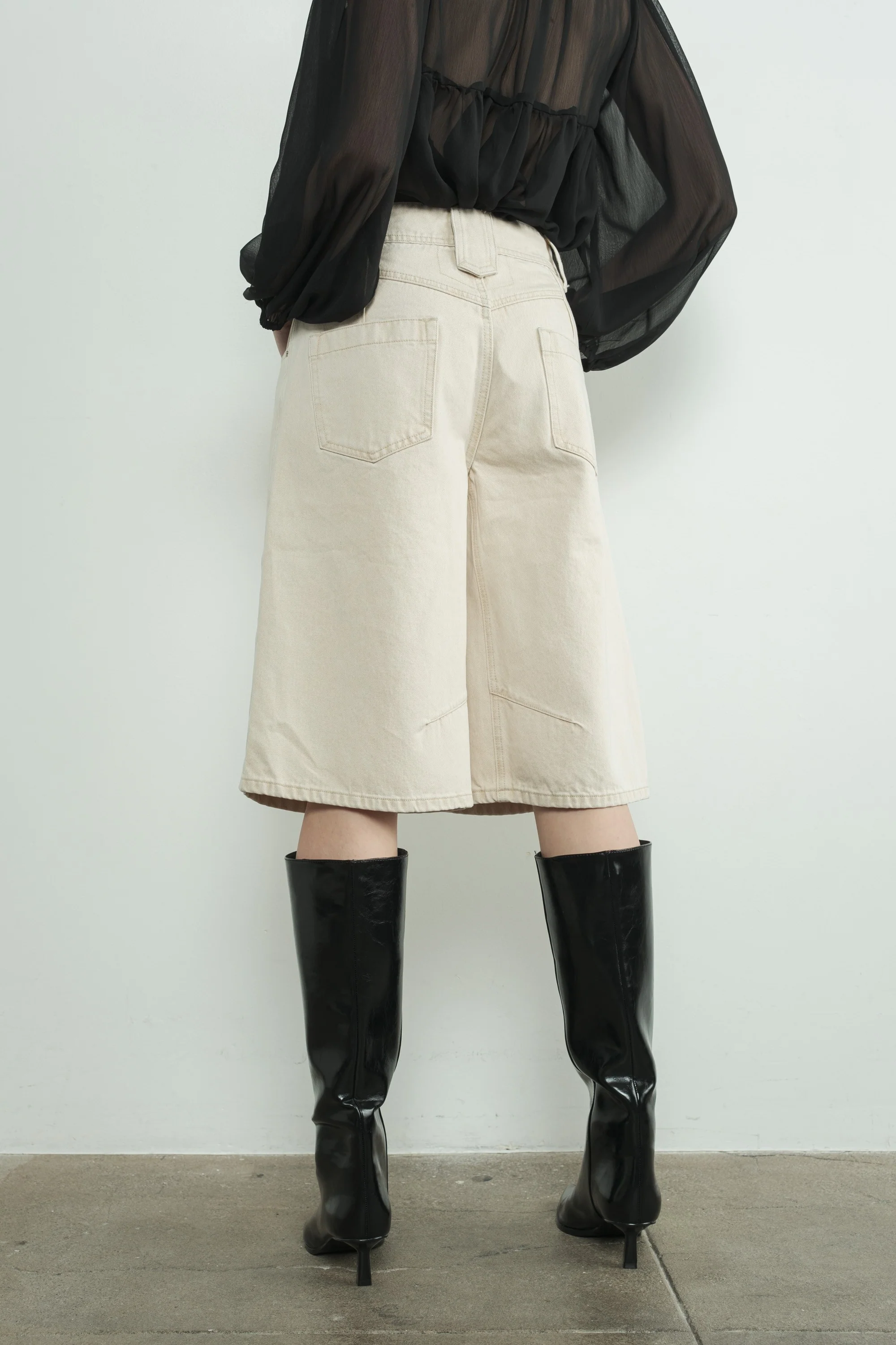 Denim Bermuda Shorts - XAYUYUE