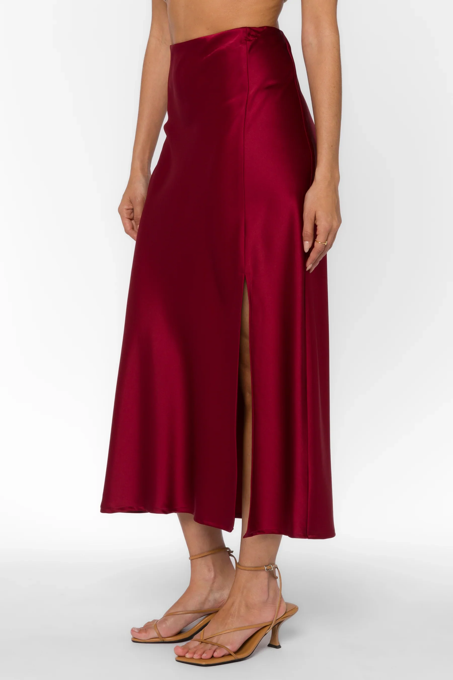 Gypsy Satin Pull On Skirt - XAYUYUE