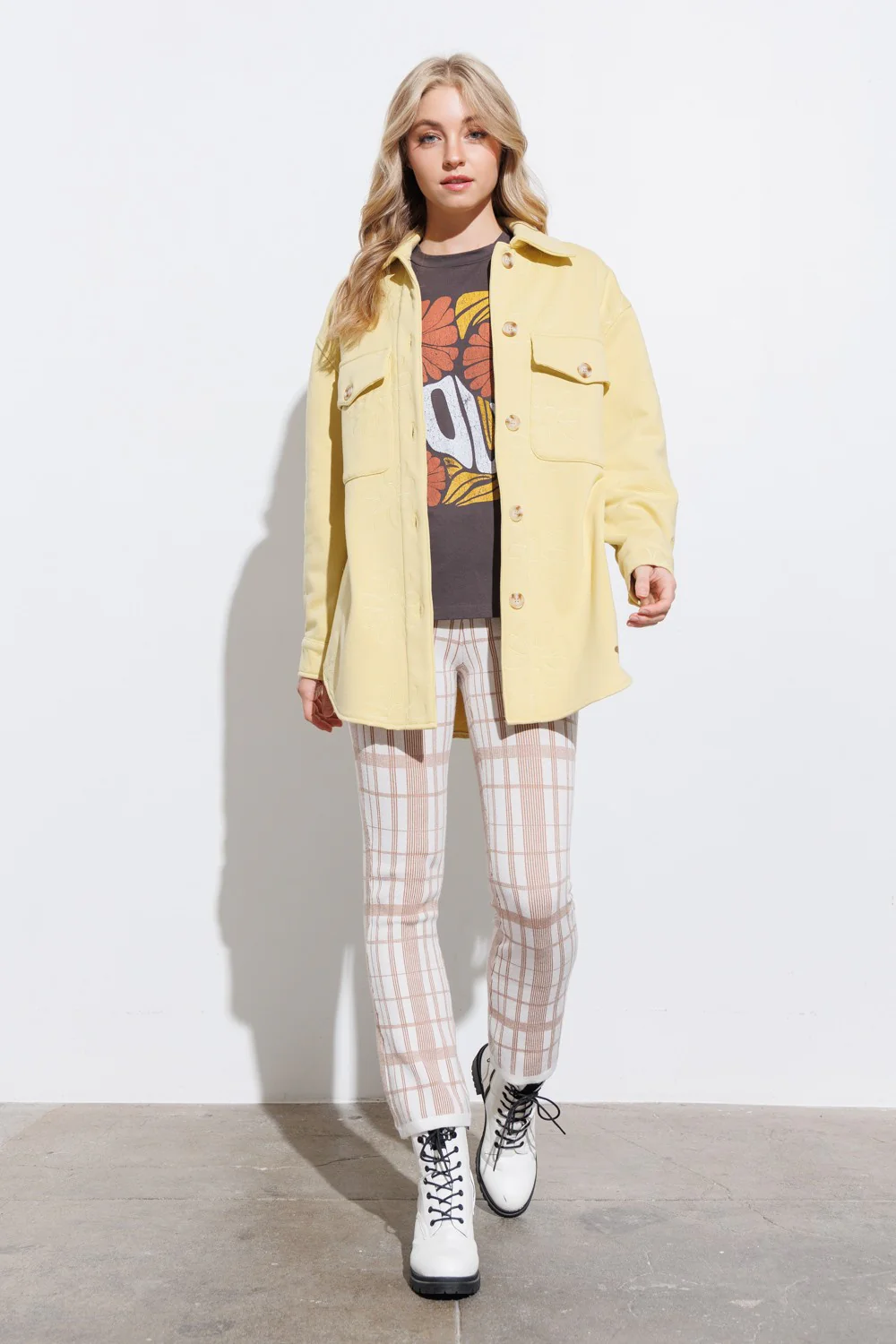 Daisy Embroidered Jacket in Limoncello - XAYUYUE