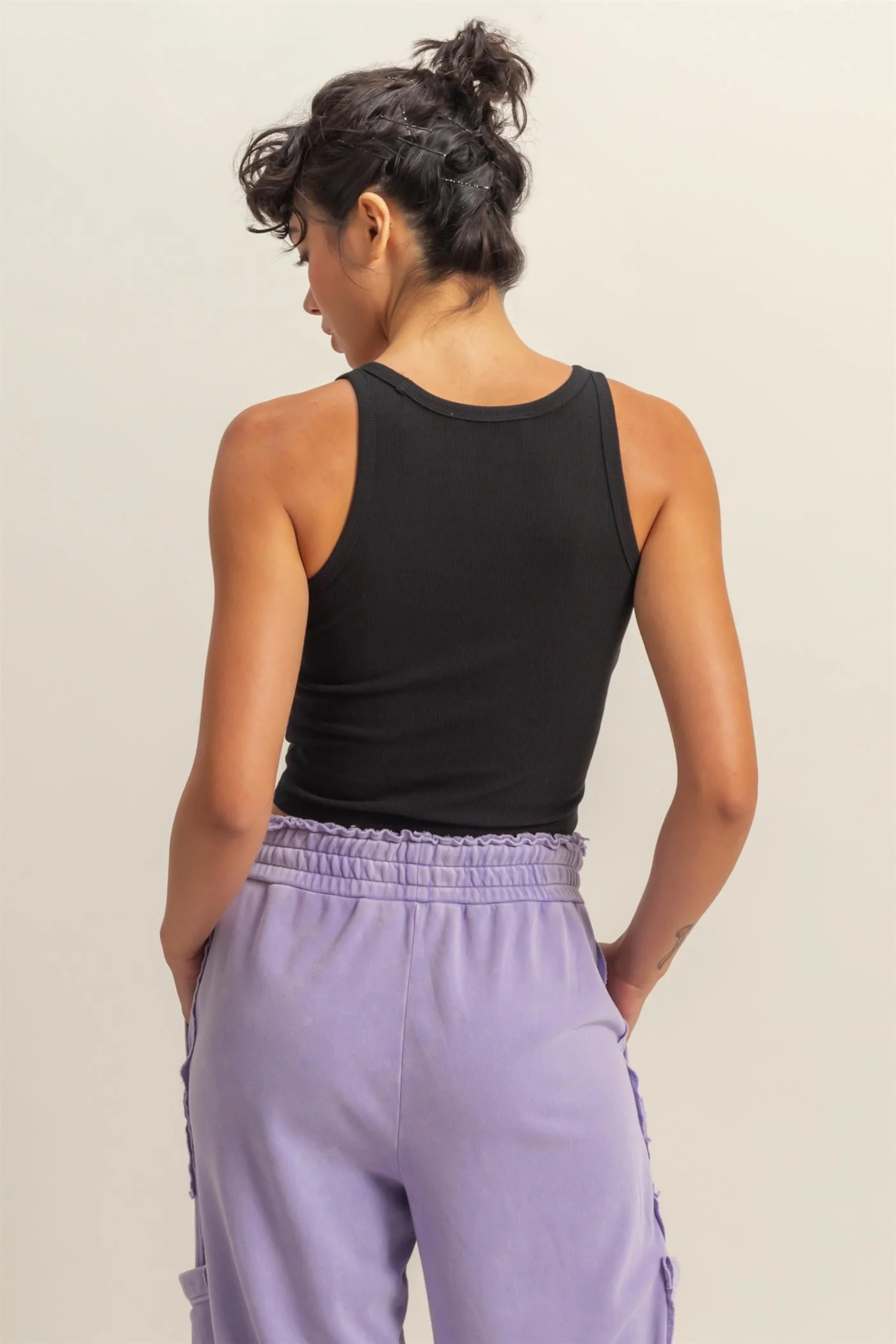 Scoop Neck Bodycon Tank - XAYUYUE