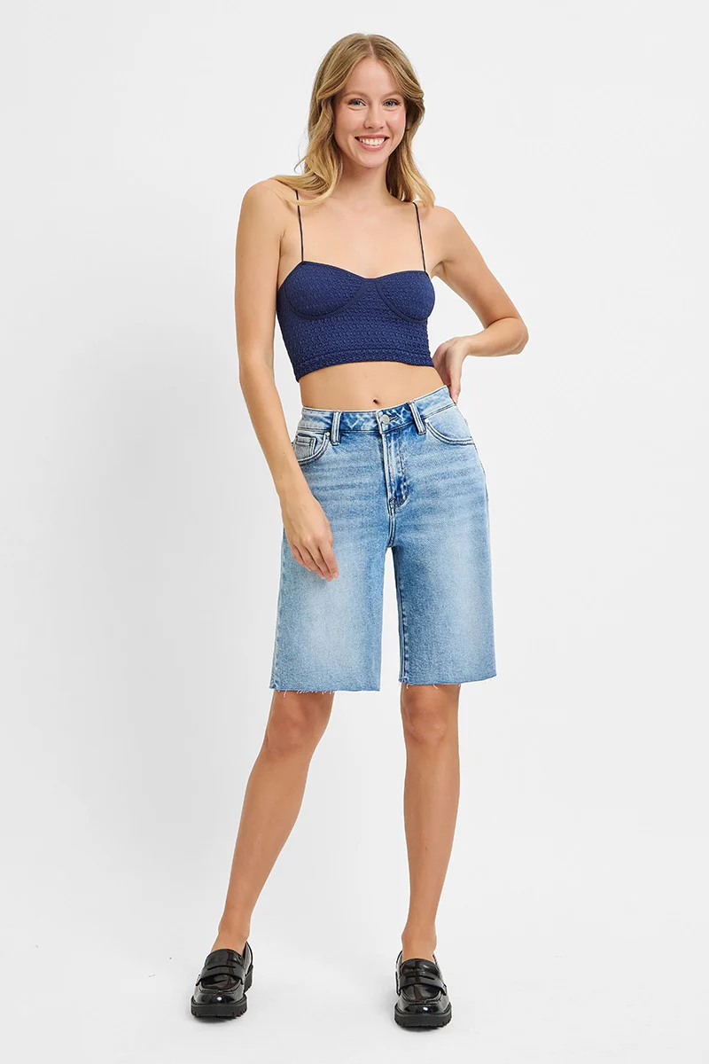 High Rise Bermuda Shorts - XAYUYUE