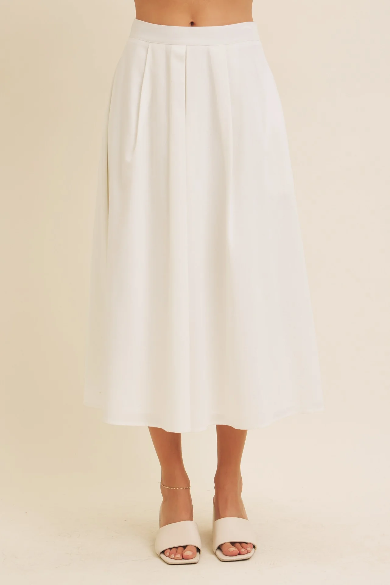 Classic Pleated Midi Skirt - XAYUYUE