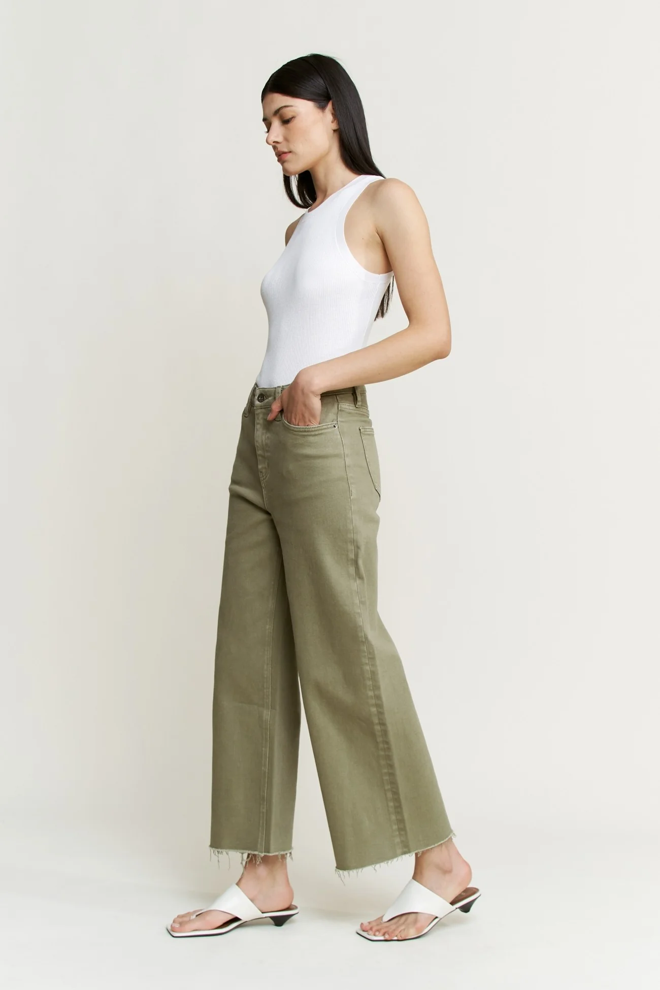 Super High Wide Cropped Utility - XAYUYUE