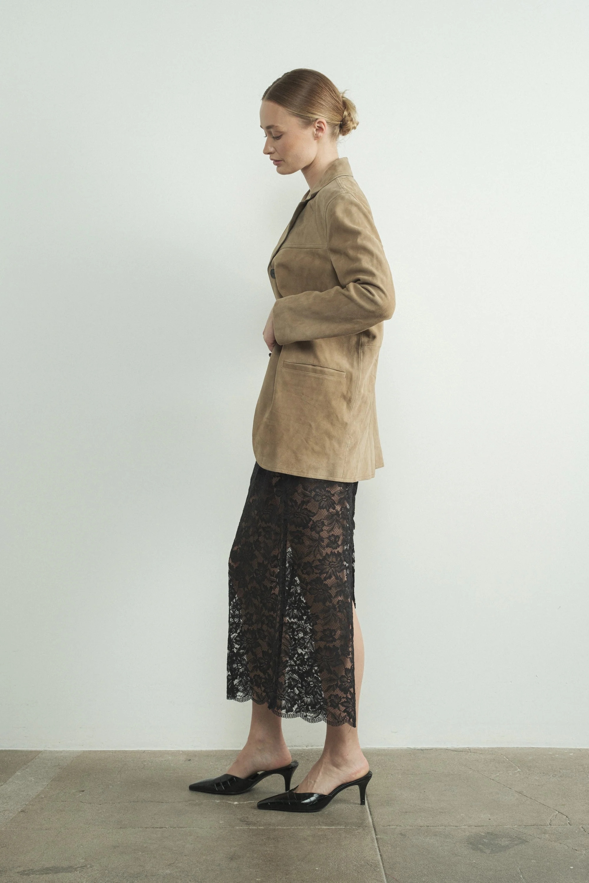 Faux Suede Blazer - XAYUYUE