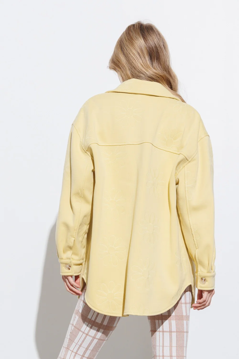 Daisy Embroidered Jacket in Limoncello - XAYUYUE