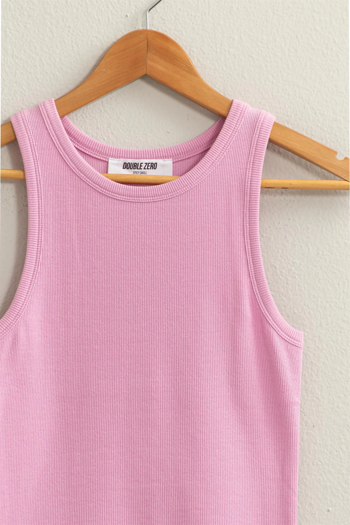 Round Neck Ribbed Tank Top - XAYUYUE