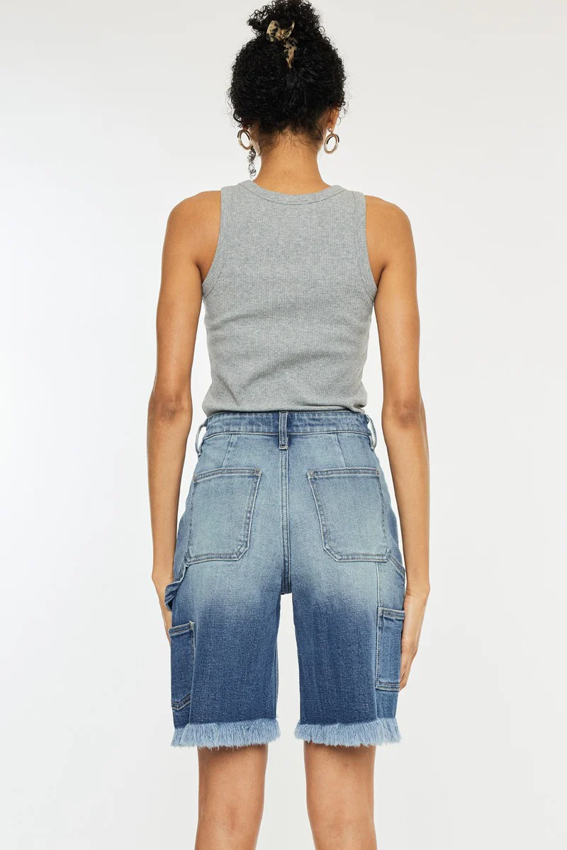 90's Boyfriend Denim Bermuda Shorts - XAYUYUE