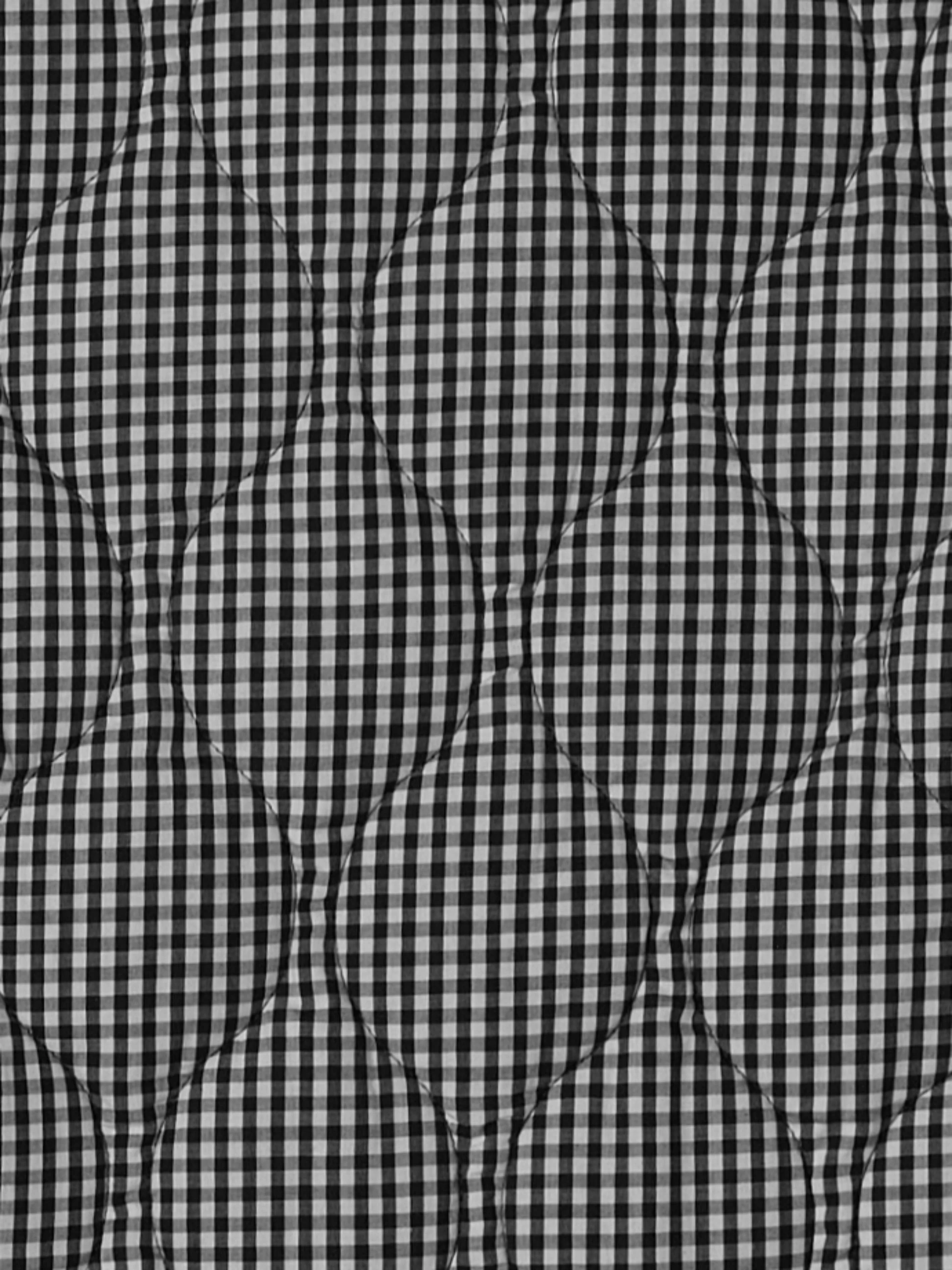 The Rochelle Jacket | Women's Quilted Gingham Jacket: Black - XAYUYUE