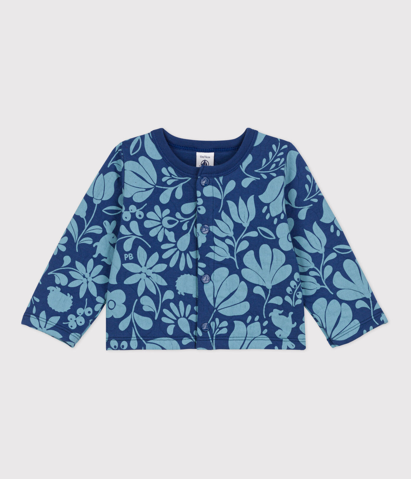 Cardigan bébé imprimé en tubique matelassé