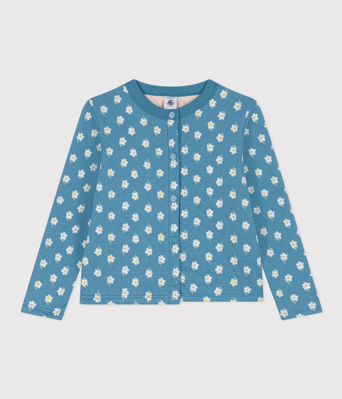 Cardigan imprimé en tubique matelassé enfant fille