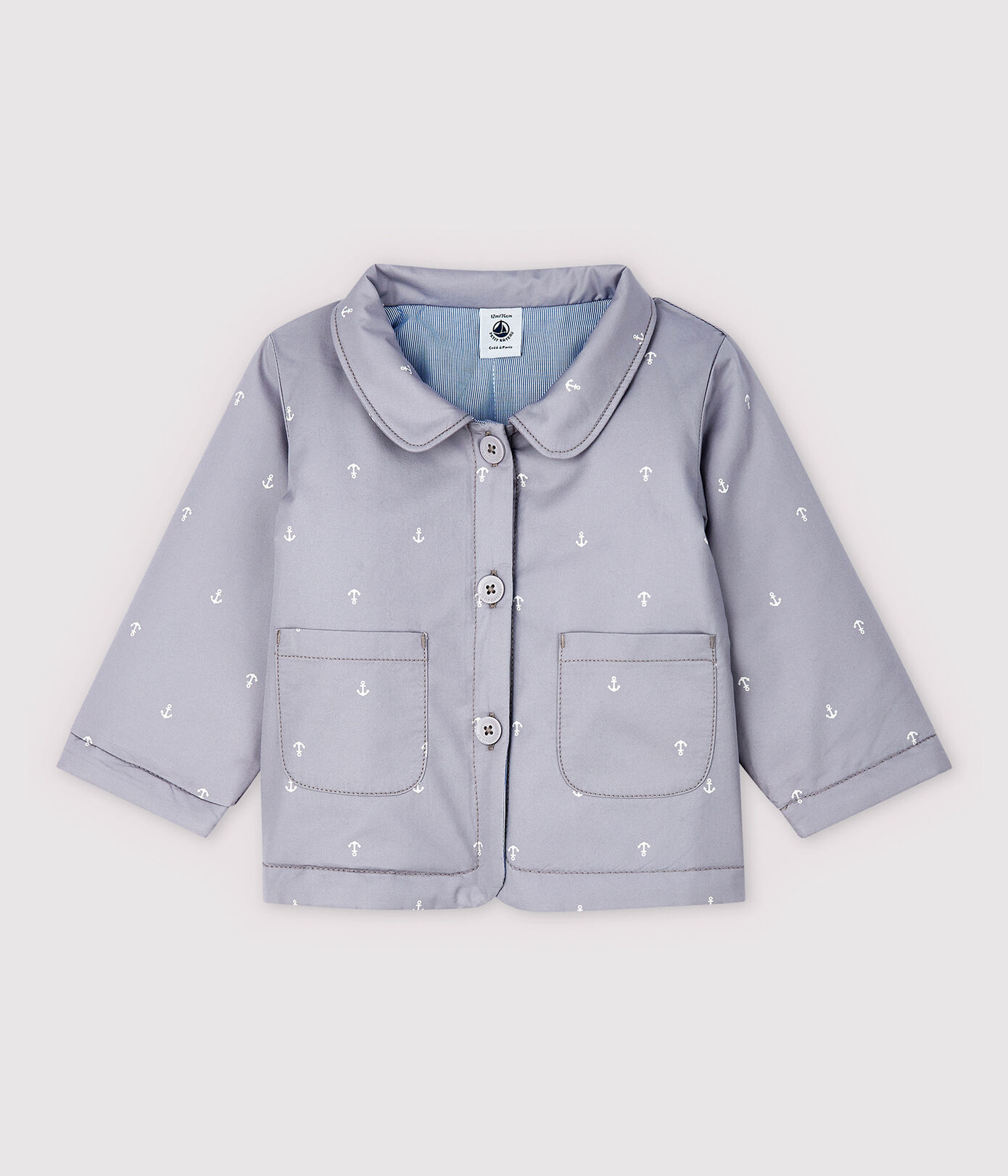 Veste cérémonie en serge craquante bébé garon