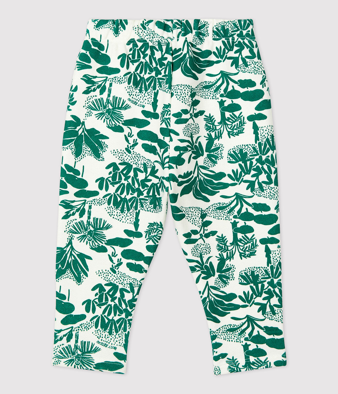 Pantalon imprimé végétal en molleton bébé