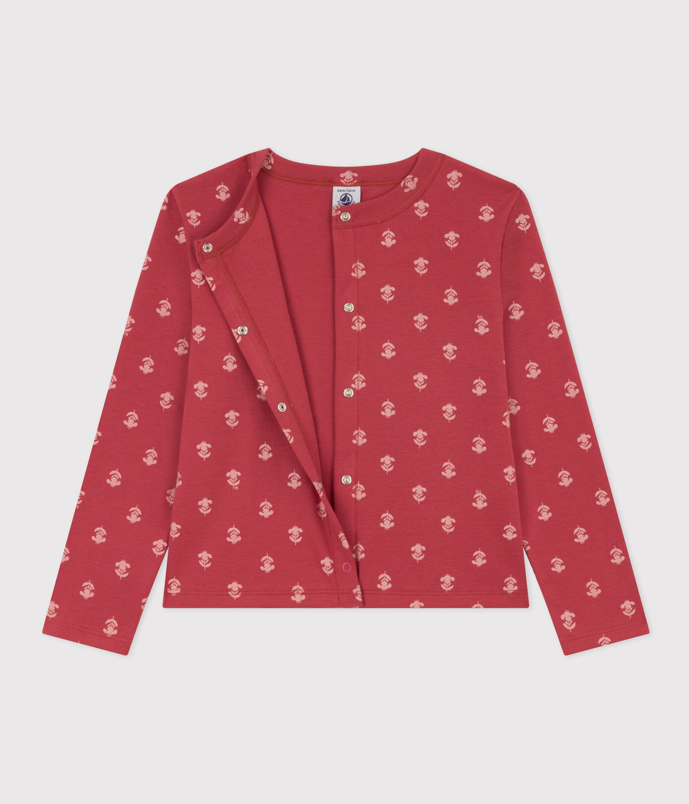 Cardigan imprimé en coton enfant fille